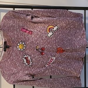 Almost famous light weight sweater/T with decals